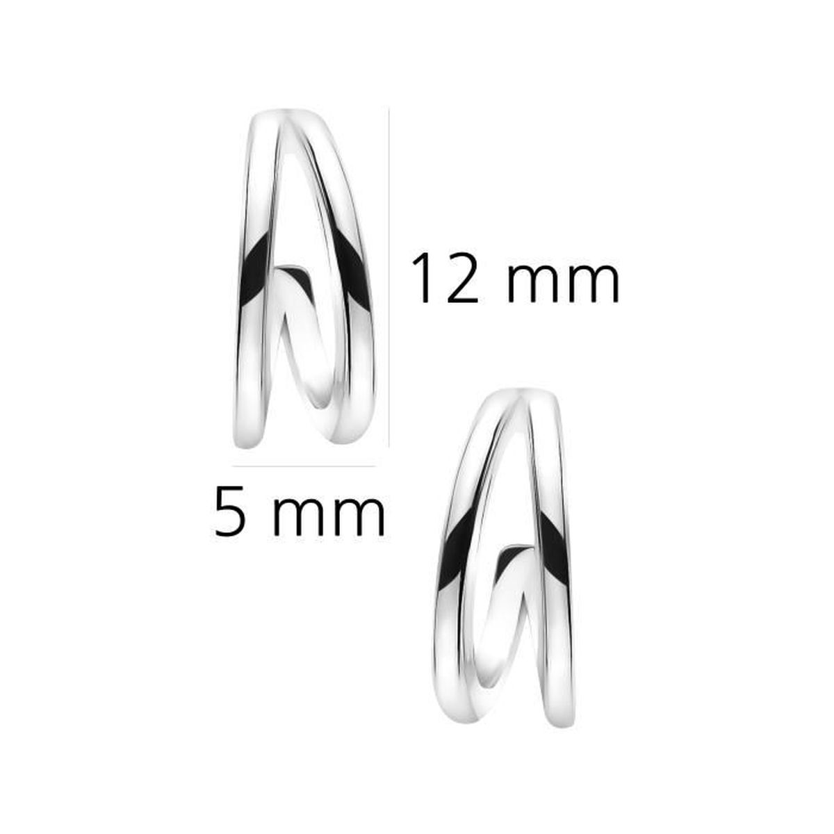 Boucles d/'Oreilles pour Femmes en Argent 925 SOFIA MILANI 20860 Boucles d/'Oreilles Créoles avec Motif en Forme de Cercle