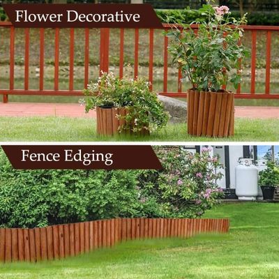 Bordure Jardin Bois Flexible JonesHouseDeco - 120x20cm, Sapin Imprégné