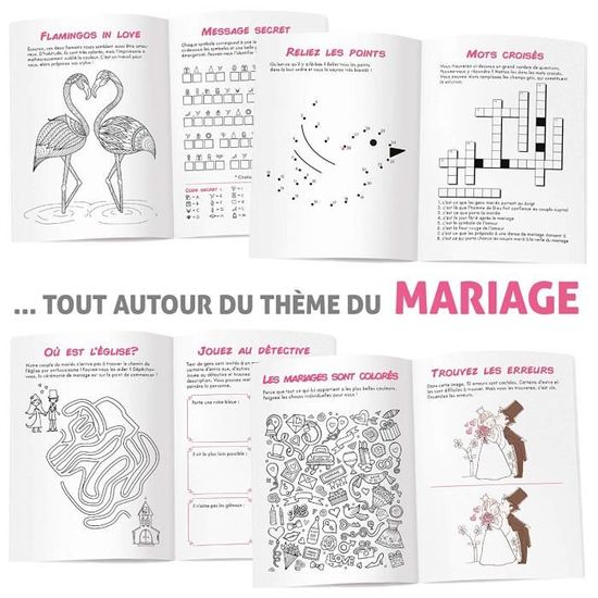Livre De Coloriage De Mariage Pour Enfants 6 Livres à Colorier 6 Crayons De Couleur Cadeau Mariage