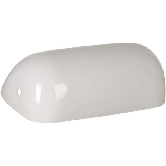 Abat-Jour Pour Lampe de Banquiers,Écran Remplacement Banquier Lampe,Blanc 22,5