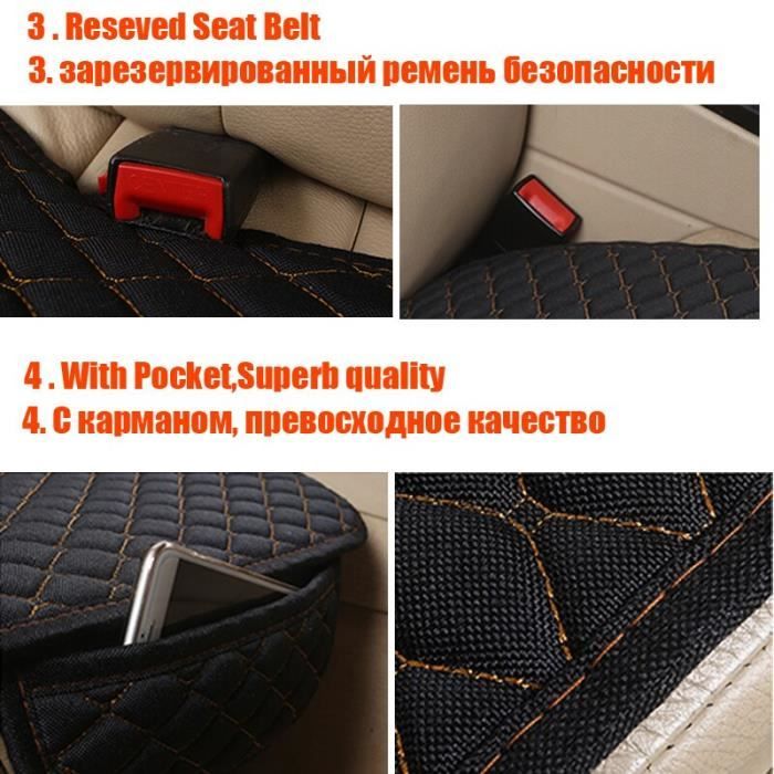 Coussin de protection de siège avant/arrière en lin pour Peugeot