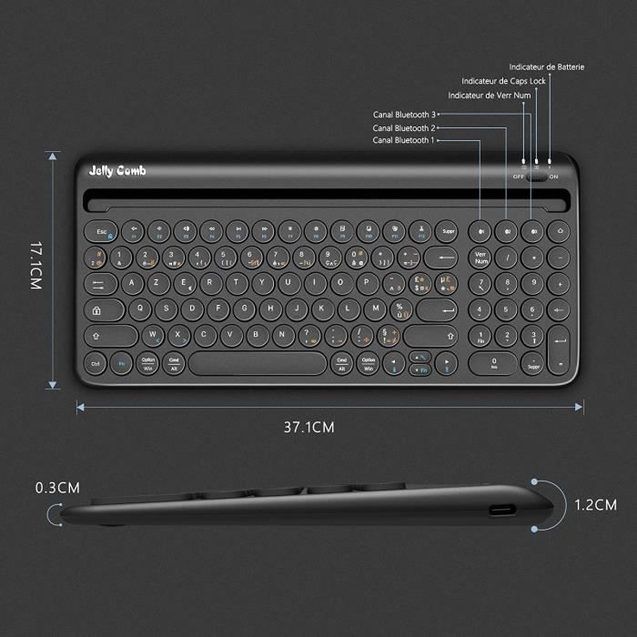 Clavier et souris Bluetooth sans fil Aieach pour tablette iPad Huawei  Samsung Xiaomi Smartphone ordinateur portable