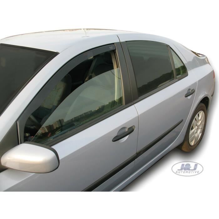 Déflecteurs Air/pluie Pour Renault Kangoo 2008-2019 - Acrylique Noir, Protection Vent Et Intempéries, Pose Adhésive