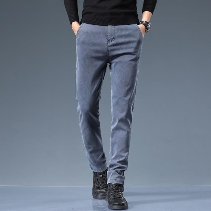 PANTALON HOMME SKINNY ÉLASTIQUE - Coupe Slim Stretch, Style Chino Décontracté, Pour Bureau Ou Loisirs