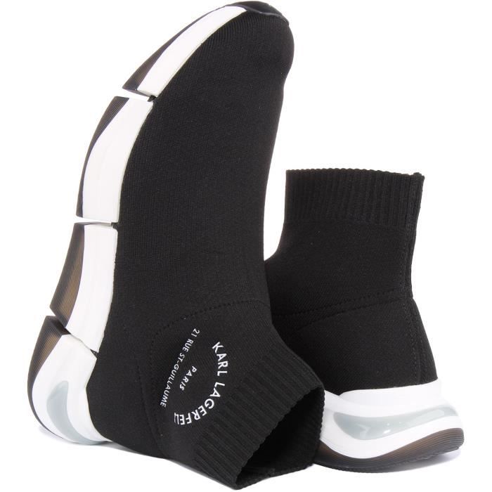 Baskets Karl Lagerfeld Quadro Maison en tricot pour hommes Noir Taille 42 Noir Cdiscount Chaussures