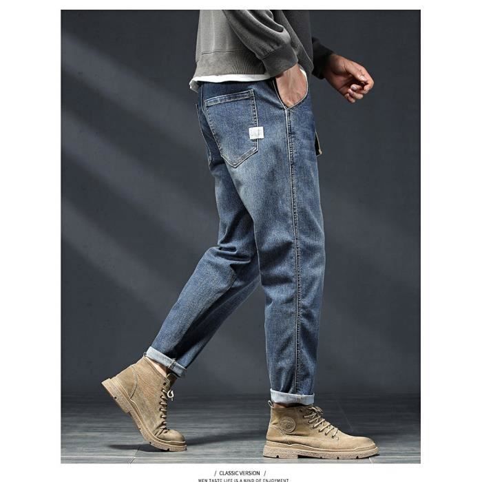 Jean Stretch Coupe Droite Pour Homme - Léger, Style Rétro, Parfait Pour L'été Et Les Loisirs - 4