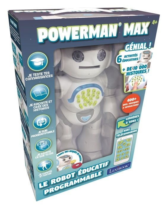 Powerman First Robot Programmable avec Dance, Musique, démo et télécommande  - Lexibook