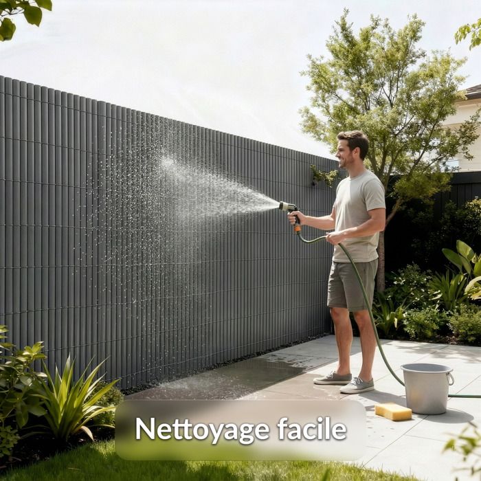 AHUNTTER Rouleau de grillage de 10 m en plastique pour clôture, volaille, élevage, jardin, balcon - Avec 100 attaches en nylon - Noir - 1,2 cm x 10 m