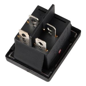 Interrupteur étanche IP67 à Bascule 2 Pôles - 16A 250V Avec éclairage Jaune, Pour Usage Intérieur/extérieur