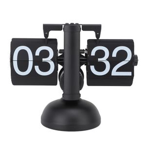 Réveil à Bascule Hornbill Vintage - Horloge De Bureau Rétro à Affichage à Palettes, Blanc