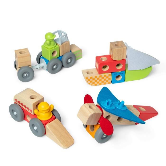 Melissa & Doug Jouet de Compétences Développementales Match & Push Toupies Tournantes pour Filles et Garçons 2+ - Certifié FSC