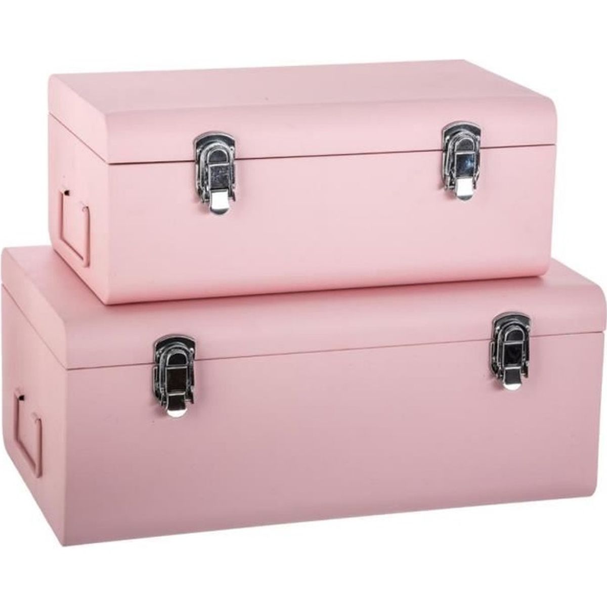 Lot De 2 Cantines Metal Rose Forme Valise Achat Vente Lot De 2