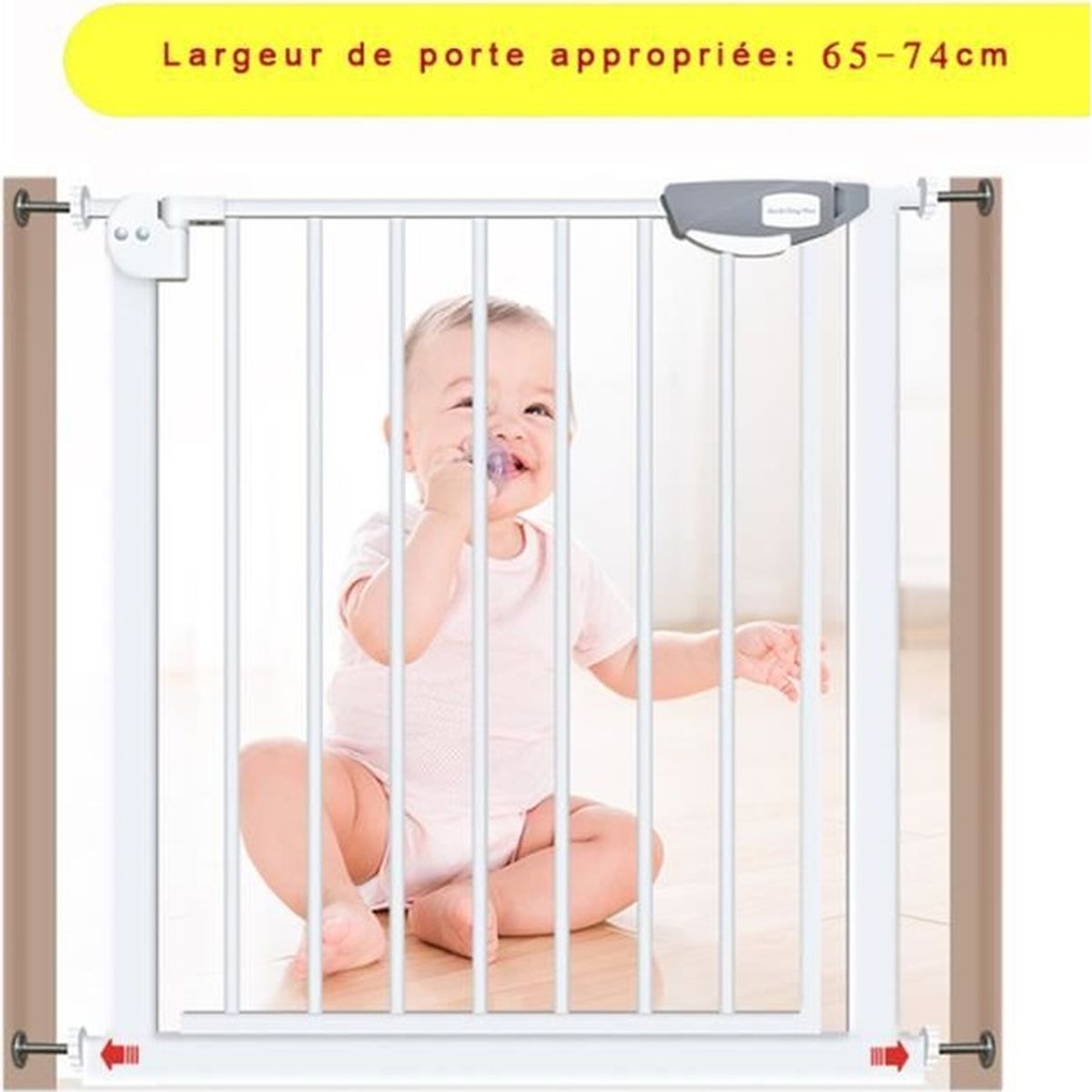 Porte et barrière d'escalier Baby Lock Premium hêtre laqué clair PINOLINO  Pas Cher 