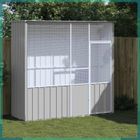 ASHATA Cage à oiseaux gris 215x78x200 cm acier galvanisé -FHE172345