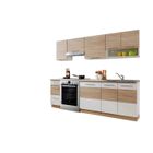 BRAND Cuisine LAX finition BOIS et blanc mat 7 éléments 240 cm