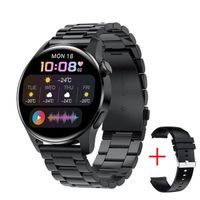 Montre connectée pour Xiaomi et Huawei, bracelet d'activités avec suivi de la santé,Bluetooth, 2570 - Acier noir