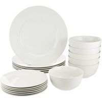 Basics Service de table en porcelaine pour 6 personnes 18 pieces