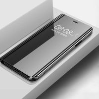 Étui Xiaomi Redmi Note 9 Pro, Clear View Miroir Translucide Antichoc Étui Housse Pour Redmi Note 9 Pro, Noir