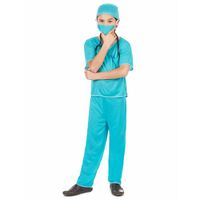 Déguisement chirurgien garçon - Bleu - L 10-12 ans - Tee-shirt, pantalon, coiffe et masque