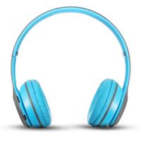 Ywei Pliable Bluetooth 4.2 Casque Sans Fil Sport  FM Stéréo Audio bleu
