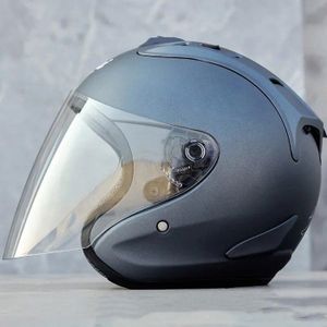 CASQUE MOTO SCOOTER Demi-casque de moto Ram4 gris mat pour hommes et femmes,casque tout-terrain d'été,course de descente,montagne,cross - Clear[E5261]