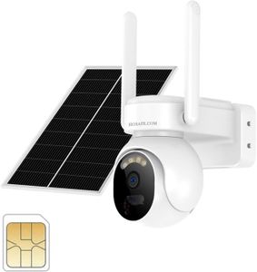 CAMÉRA IP 4G LTE Caméra Surveillance Extérieur Solaire Sans 