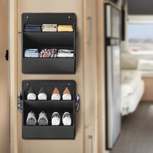 Armoire de chambre Eiselfing 2 penderie 4 étagères 3 tiroirs MDF 176 x 120 x 52 cm effet chêne
