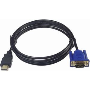 Câble HD HDMI Vga vers HD Transfer Wire Vidéo Adaptateur convertisseur HDTV Câble auxiliaire Noir 