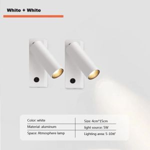 APPLIQUE  Blanc 2pcs - Applique Murale LED Pliable et Rotati