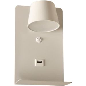 Applique Murale Orientable Avec Tablette Et Port Usb En Metal