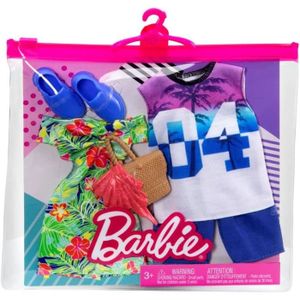 Vêtements pour Barbie 2 tenues mode robe Habit poupée Mattel GRD60