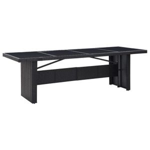 TABLE DE JARDIN  DIOCHE Table de jardin Noir 240x90x74 cm Résine tr