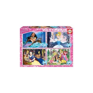 PUZZLE 4 Puzzles Disney - Les Princesses : Blanche Neige Cendrillon Et Pocahontas 50 - 80 - 100 - 150 Pieces