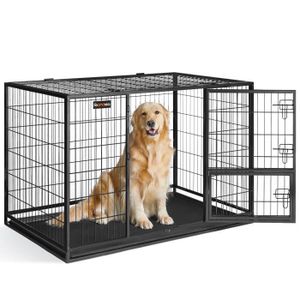 Meuble Style Cage pour chien, 31 pouces de long, Table d'extrémité avec  Structure en bois et fil de fer et traiteurs verrouillables - AliExpress