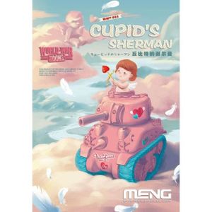 VOITURE À CONSTRUIRE MENG - Maquette World War Toons Cupid's Sherman Me