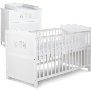 CHAMBRE COMPLÈTE BÉBÉ Ensemble commode à langer + lit bébé 140X70 - MON 