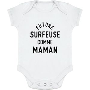 BODY body bébé | Cadeau imprimé en France | 100% coton | Future surfeuse comme maman