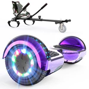 HOVERBOARD RCB Pack Hoverboard 6.5 Pouces Bluetooth LED viole