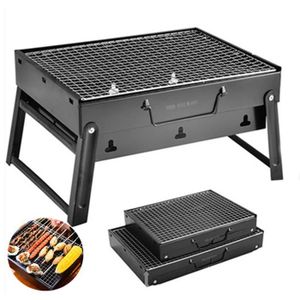BARBECUE DE TABLE TD® Mini barbecue portable en acier inoxydable pli