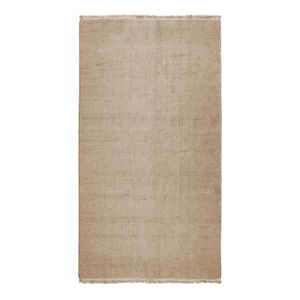 TAPIS DE COULOIR ESSENCE - Tapis en jute et coton avec franges 80 x 150 cm Beige
