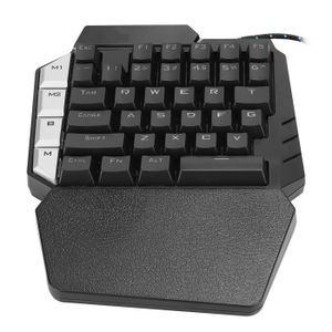 Clavier de jeu mécanique à une main USB portable mini clavier gaucher