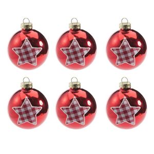 6 à remplir plat 66 mm Verre Clair Boule babioles de Noël Ornements