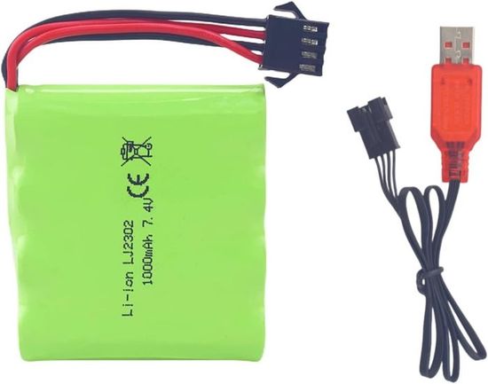 ZYGY 3pcs 7.4V SM-4P Spina USB cavo di Ricarica per DE36W DE65 HM202 EC08 EC16 DE85 RC Modello Car Buggy M416 Elettrico Gel Ball Blaster Caricabatteria