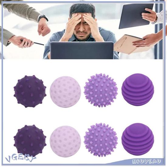 4 Pièces Boules Magnétiques En Silicone Balle Anti-Stress - Fidget