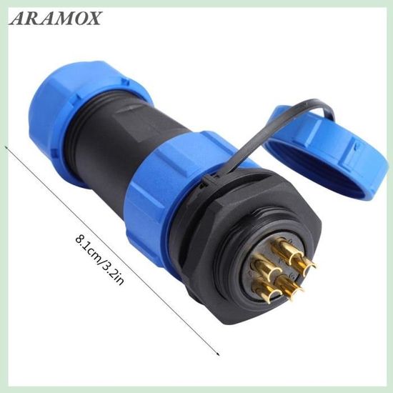 Connecteur Aviation étanche IP67 SP13 4 Broches - Plastique, Laiton - Pour éclairage - 9