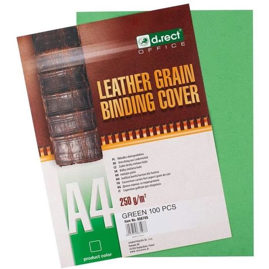 Couverture de reliure grain cuir, A4, vert en cart - Cdiscount