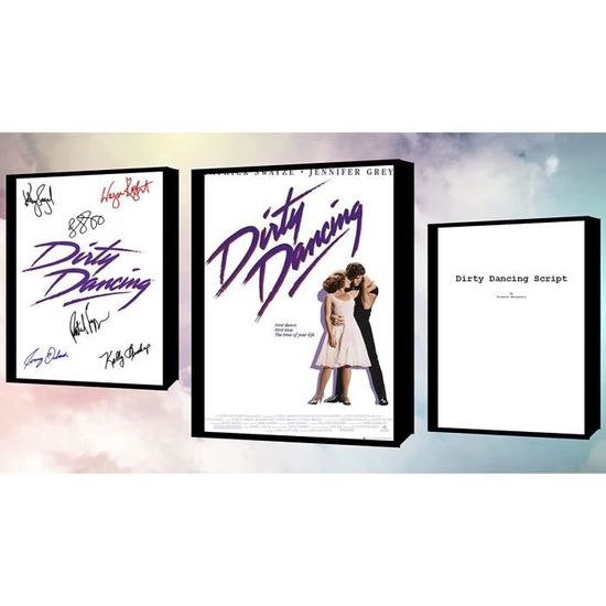 Script Screenplay Dirty Dancing avec autographe et affiche de film