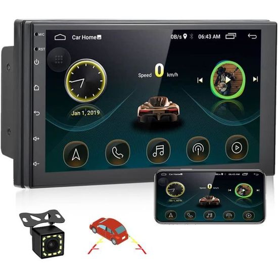 NEU 1 DIN 7" Android 10.0 Autoradio GPS NAVI Bluetooth WIFI DAB