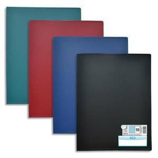 Protège Documents WAYTEX A4 - 40 Vues, Couverture Bleue Polypro, Antireflet