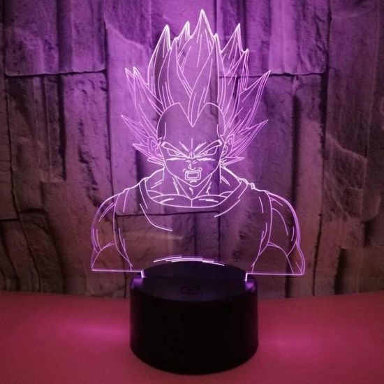 Lampes à bougie MJY Led Dragon Ball 3D Graphique Visual Night Light, Lumière Ambiante Gradient Coloré avec Télécommande 100914
